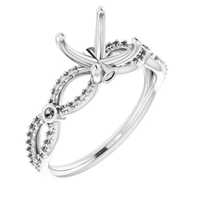 Accented Infinity-Inspired Engagement Ring