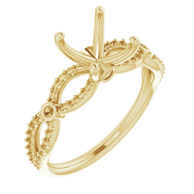 Accented Infinity-Inspired Engagement Ring