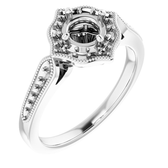 Vintage-Inspired Halo-Style Ring