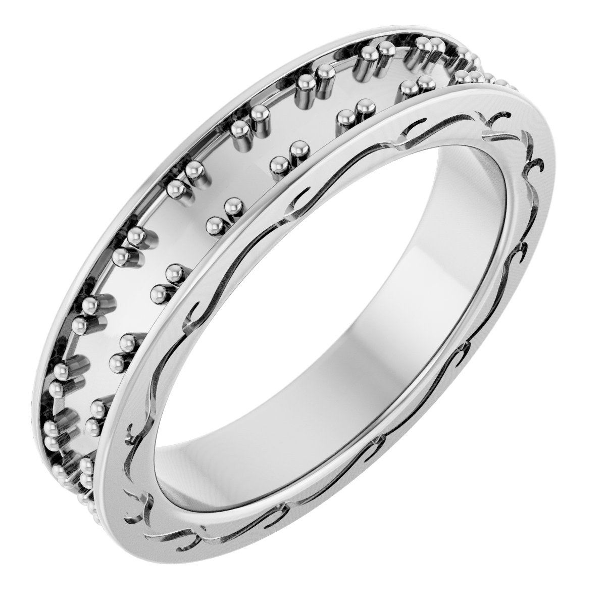 14K White 1.375 CTW Diamond Round Eternity Band Size 7 Ref 12152531