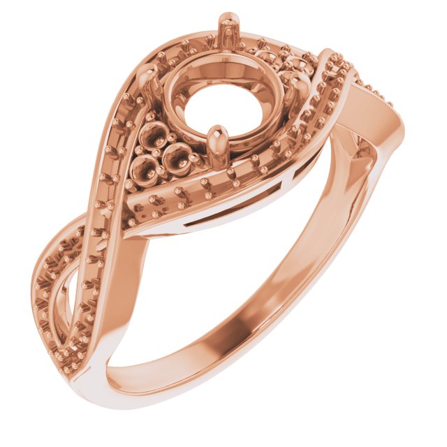 Accented Twisted Bypass Engagement Ring or Band