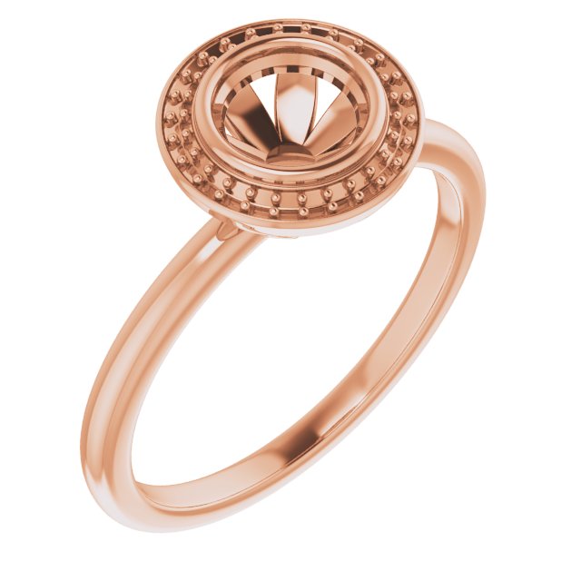 Bezel-Set Halo-Style Ring