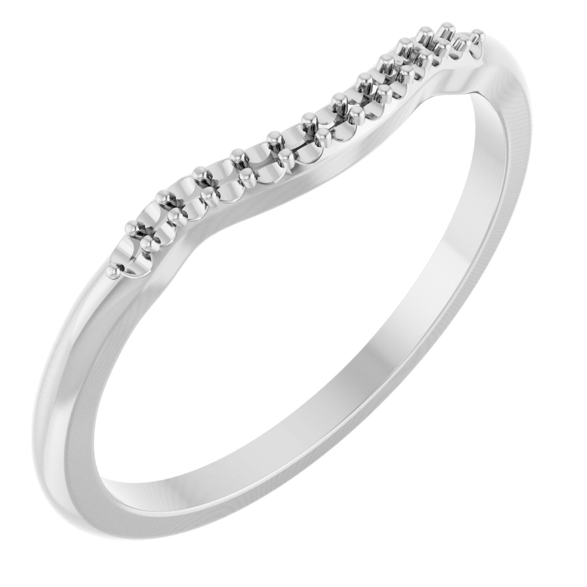 14K White .05 CTW Diamond  Band