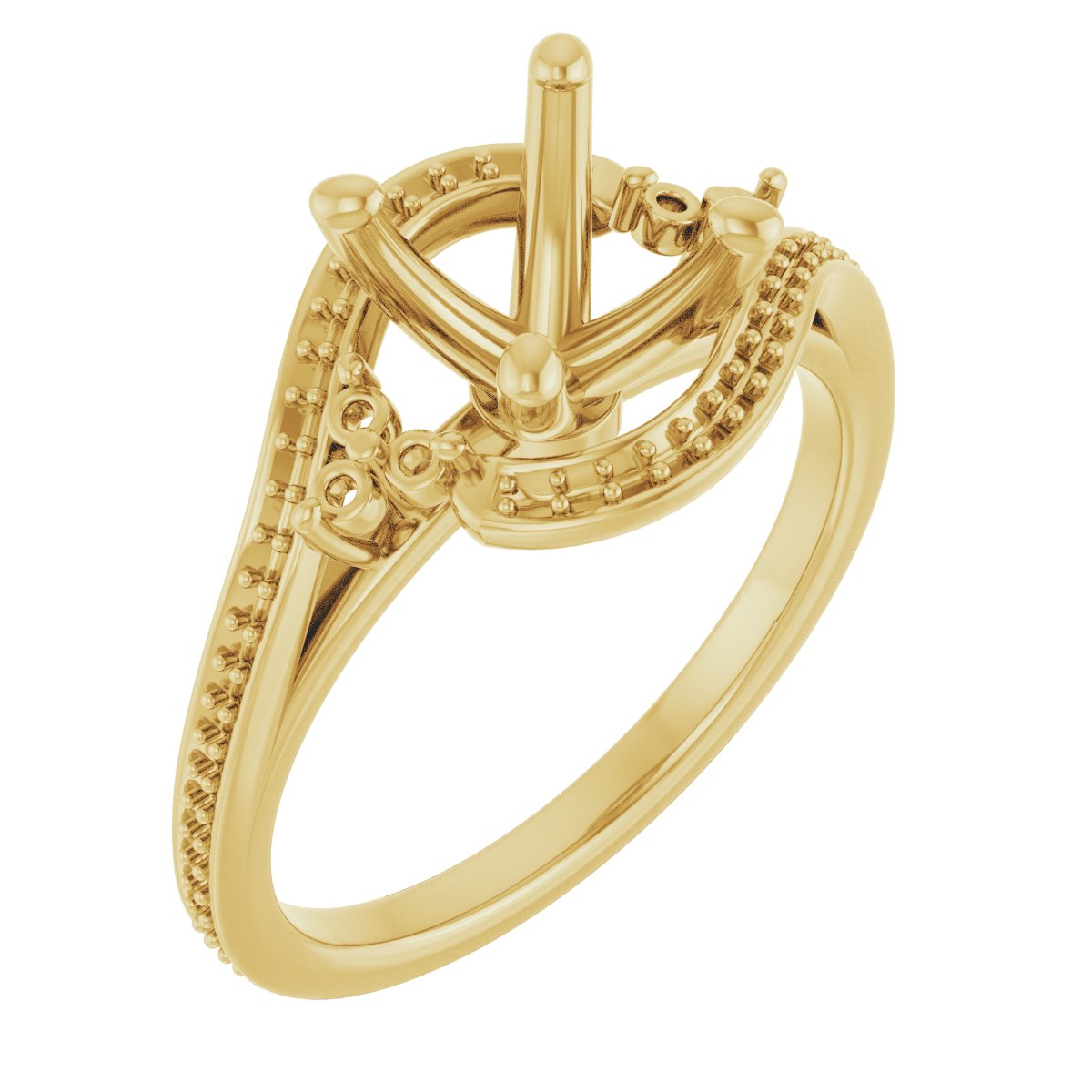 Accented Bypass Engagement Ring