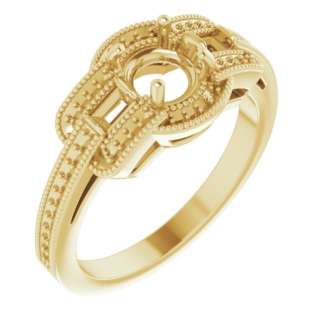 Halo-Style Vintage-Inspired Engagement Ring or Band