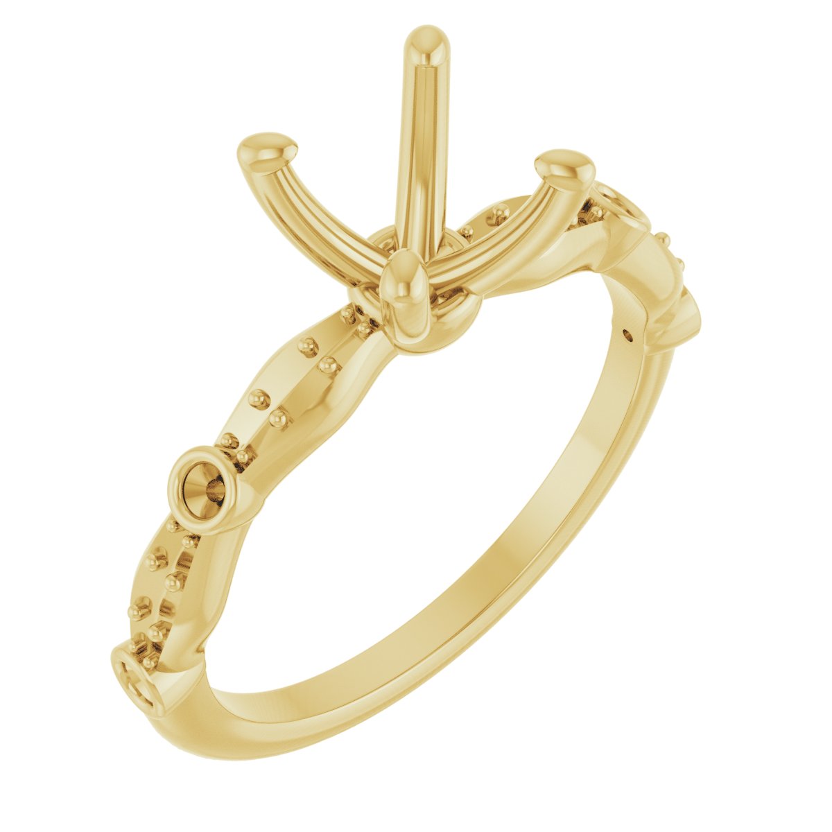 Accented Vintage-Inspired Engagement Ring