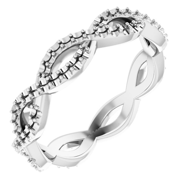 Platinum .33 CTW Diamond Infinity Inspired Eternity Band Size 5 Ref 12512565