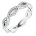 14K White 1/3 CTW Natural Diamond Infinity-Inspired Eternity Band Size 5