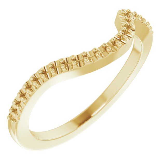 14K Yellow 1/8 CTW Natural Diamond Matching Band