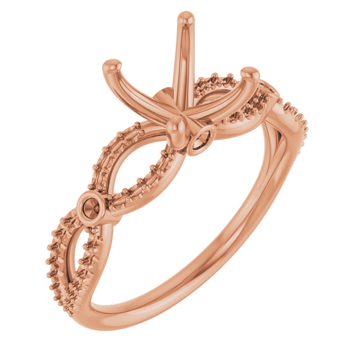 Accented Infinity-Inspired Engagement Ring