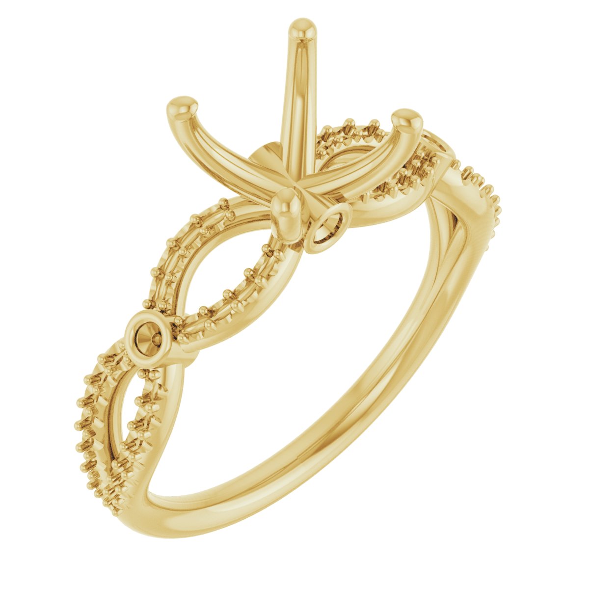 Accented Infinity-Inspired Engagement Ring