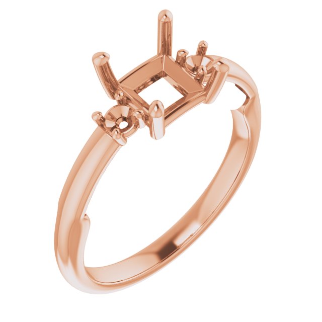 Three-Stone Sculptural Engagement Ring