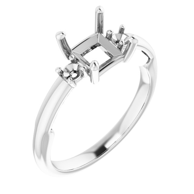 Three-Stone Sculptural Engagement Ring