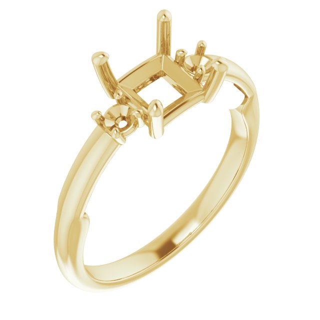 Three-Stone Sculptural Engagement Ring
