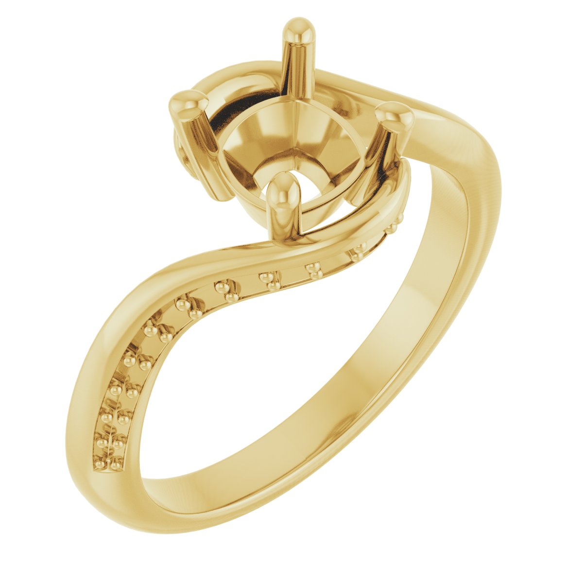 Accented Bypass Engagement Ring