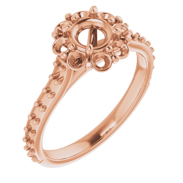 Halo-Style Floral Engagement Ring
