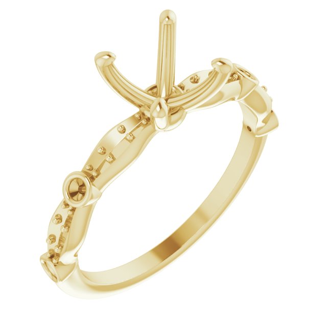 Accented Vintage-Inspired Engagement Ring