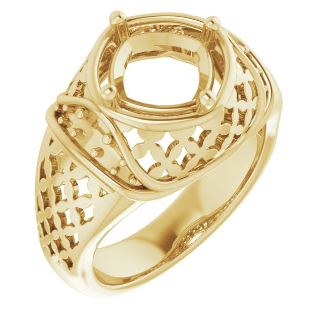 Accented Openwork Ring