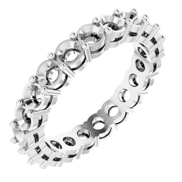 Shared-Prong Eternity Band