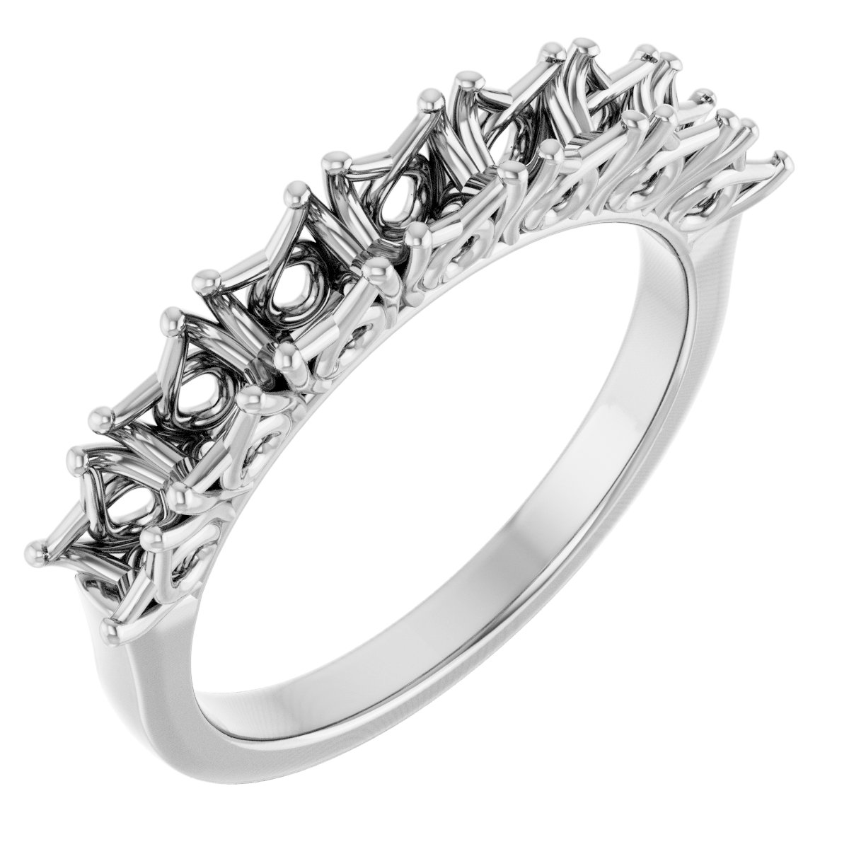 14K White 1 1/3 CTW Natural Diamond Anniversary Band