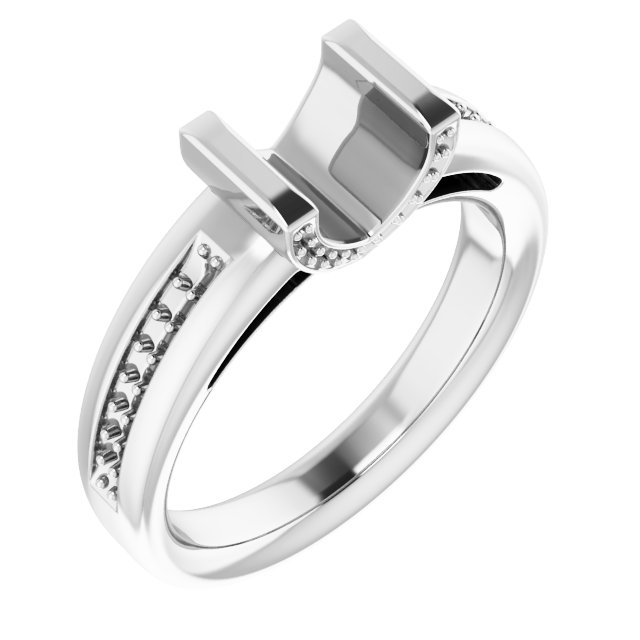 Bar-Set Accented Engagement Ring