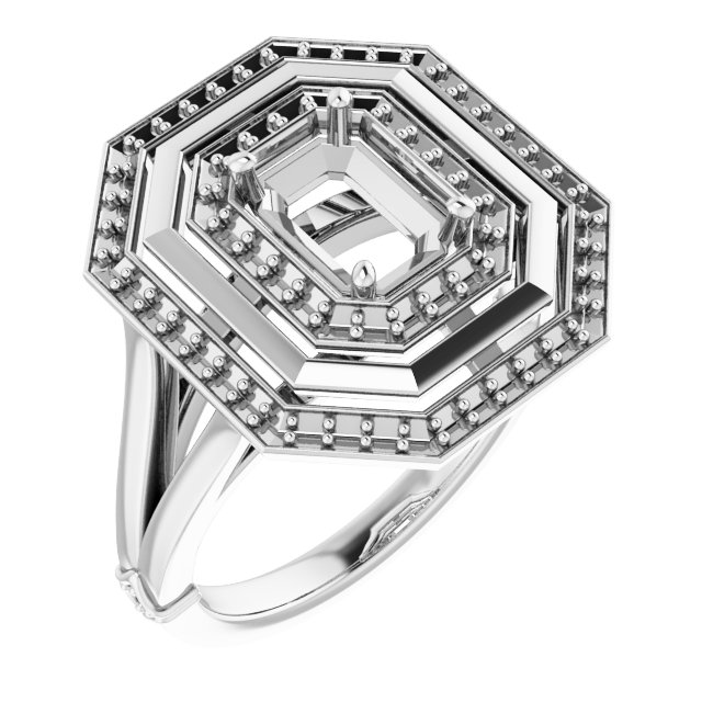 Double Halo-Style Ring