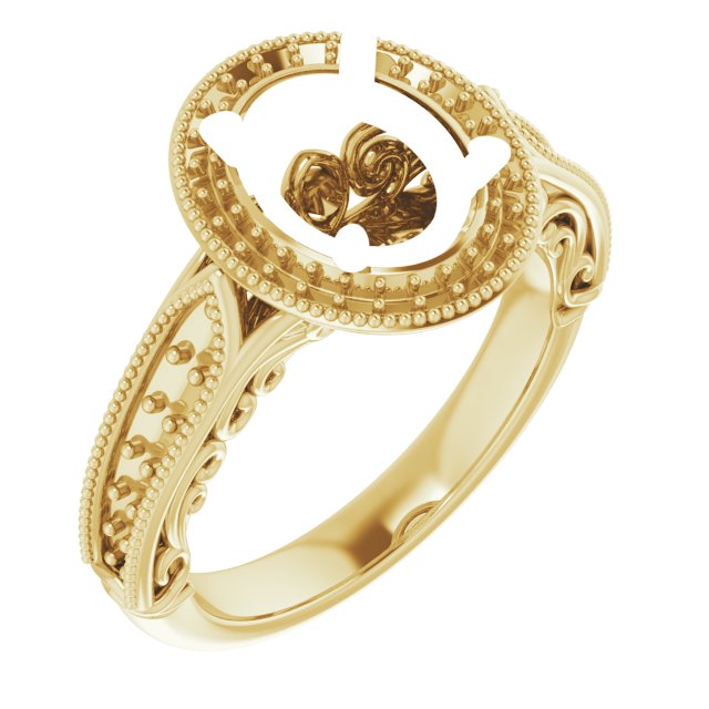Halo-Style Vintage-Inspired Engagement Ring