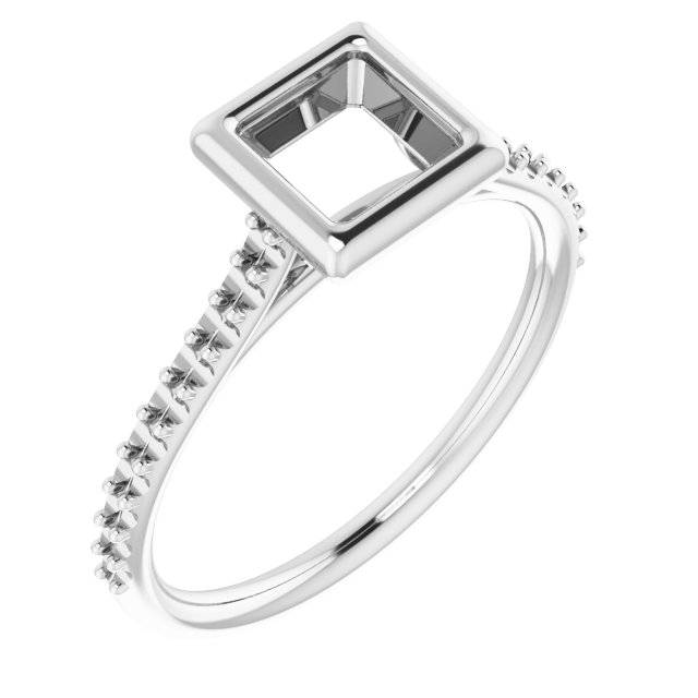 Bezel-Set Accented Engagement Ring