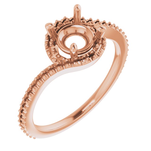 Halo-Style Bypass Engagement Ring