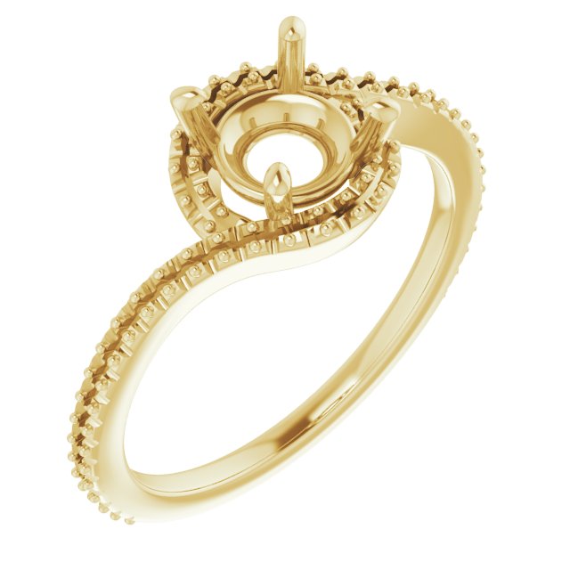 Halo-Style Bypass Engagement Ring