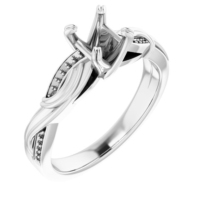 Accented Infinity-Inspired Engagement Ring