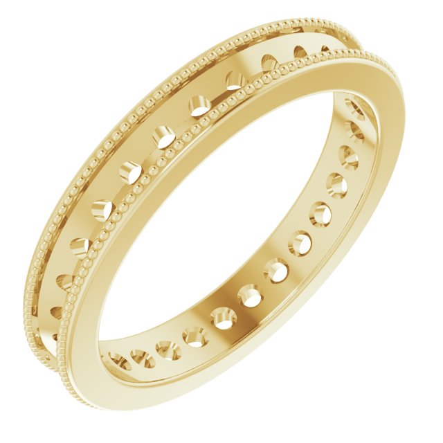 Milgrain Edge Channel-Set Eternity Band