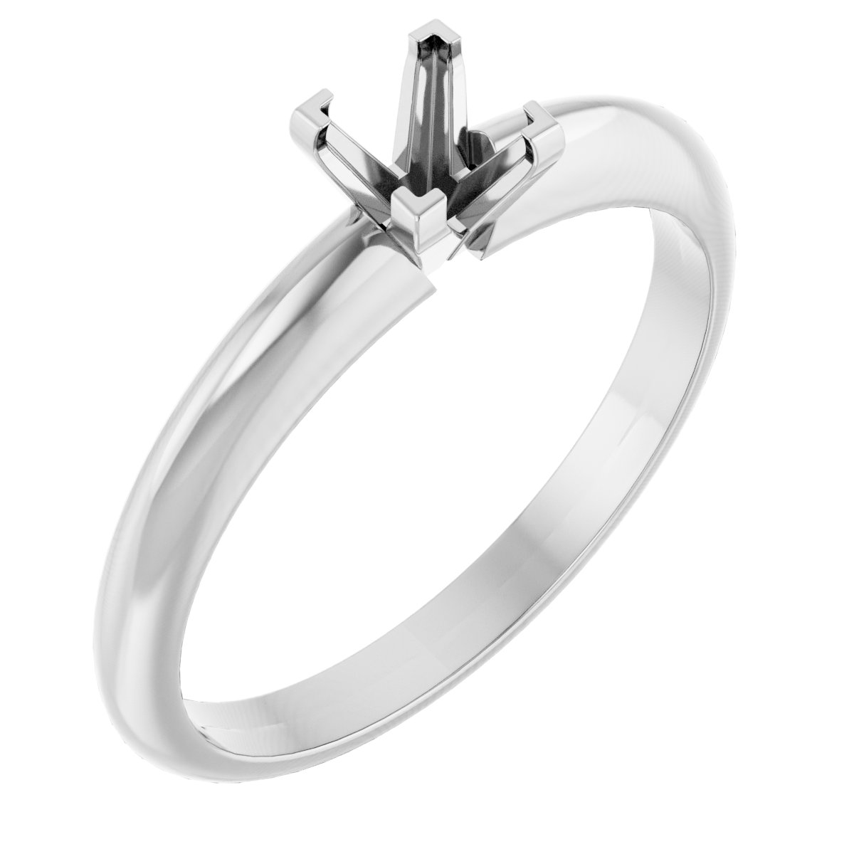 V-Prong Solitaire Engagement Ring