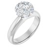 14K White .50 CTW Diamond Cluster Engagement Ring Ref 5395340