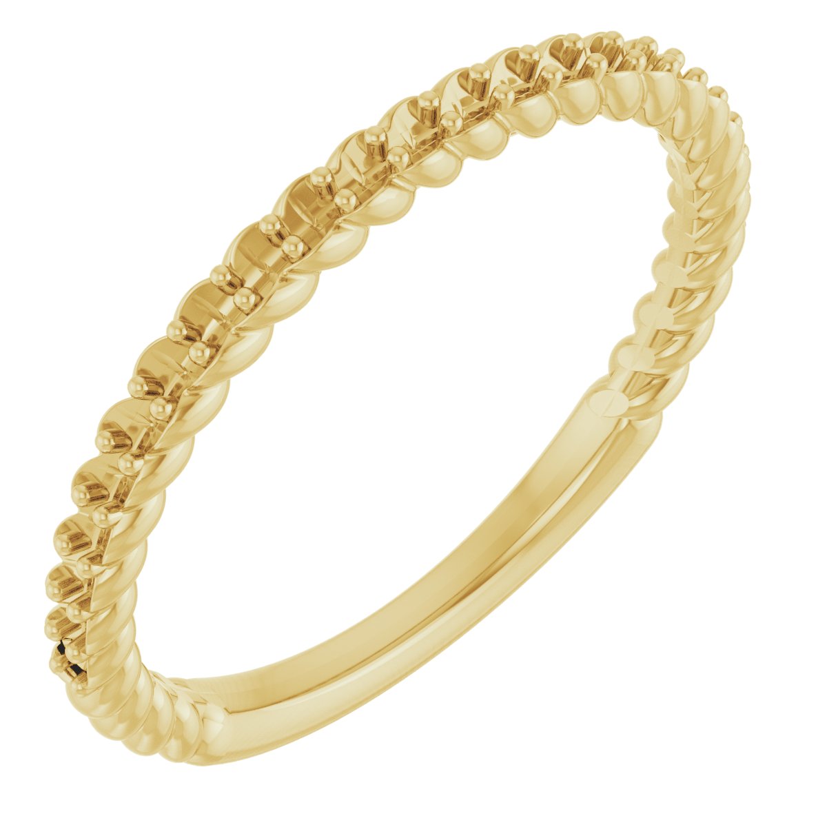 14K Yellow 1/5 CTW Natural Diamond Rope Anniversary Band