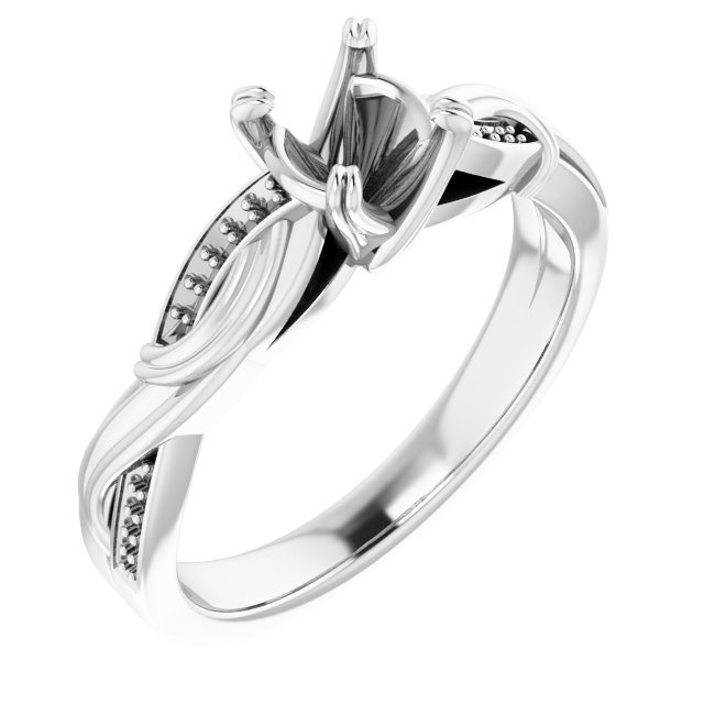 Accented Infinity-Inspired Engagement Ring