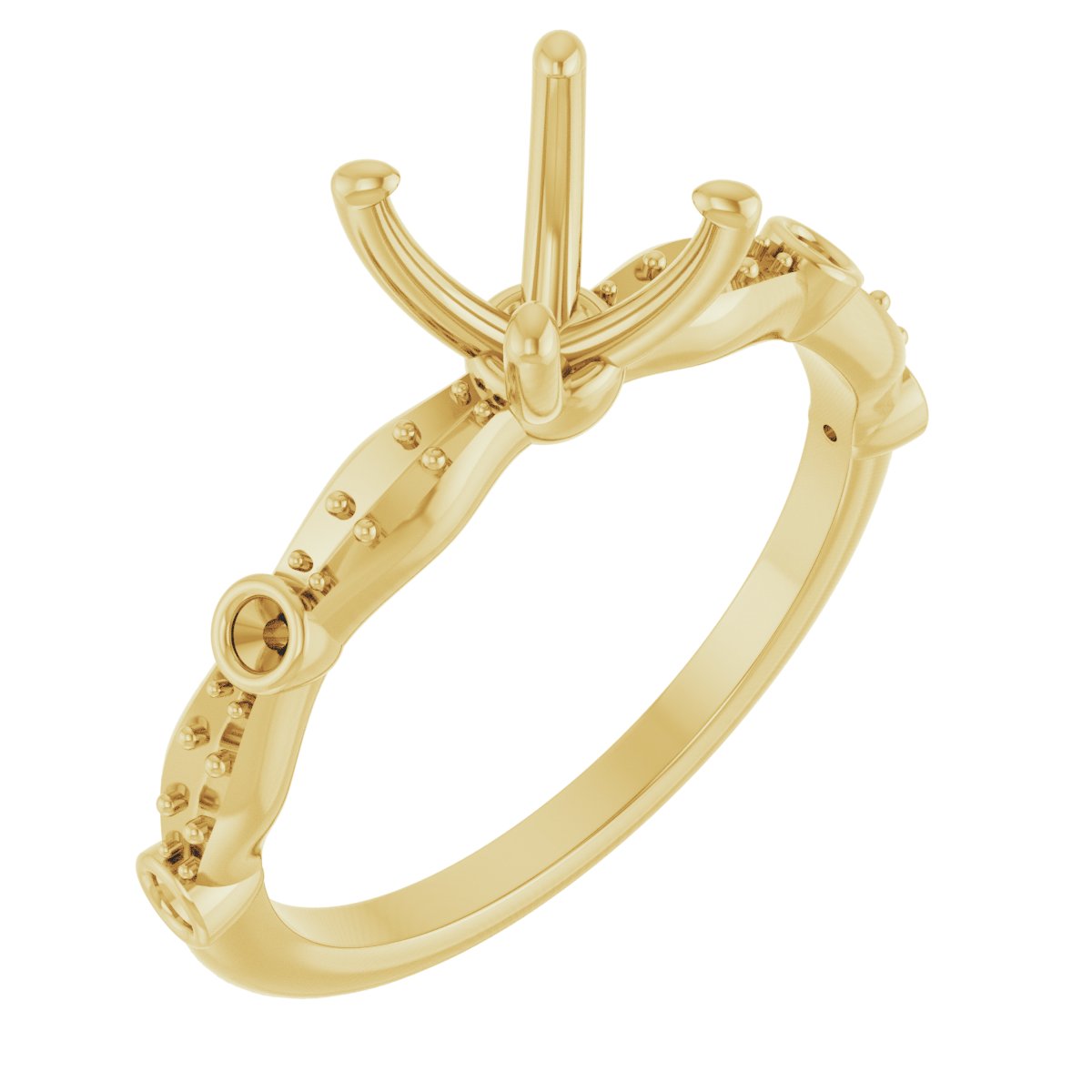 Accented Vintage-Inspired Engagement Ring