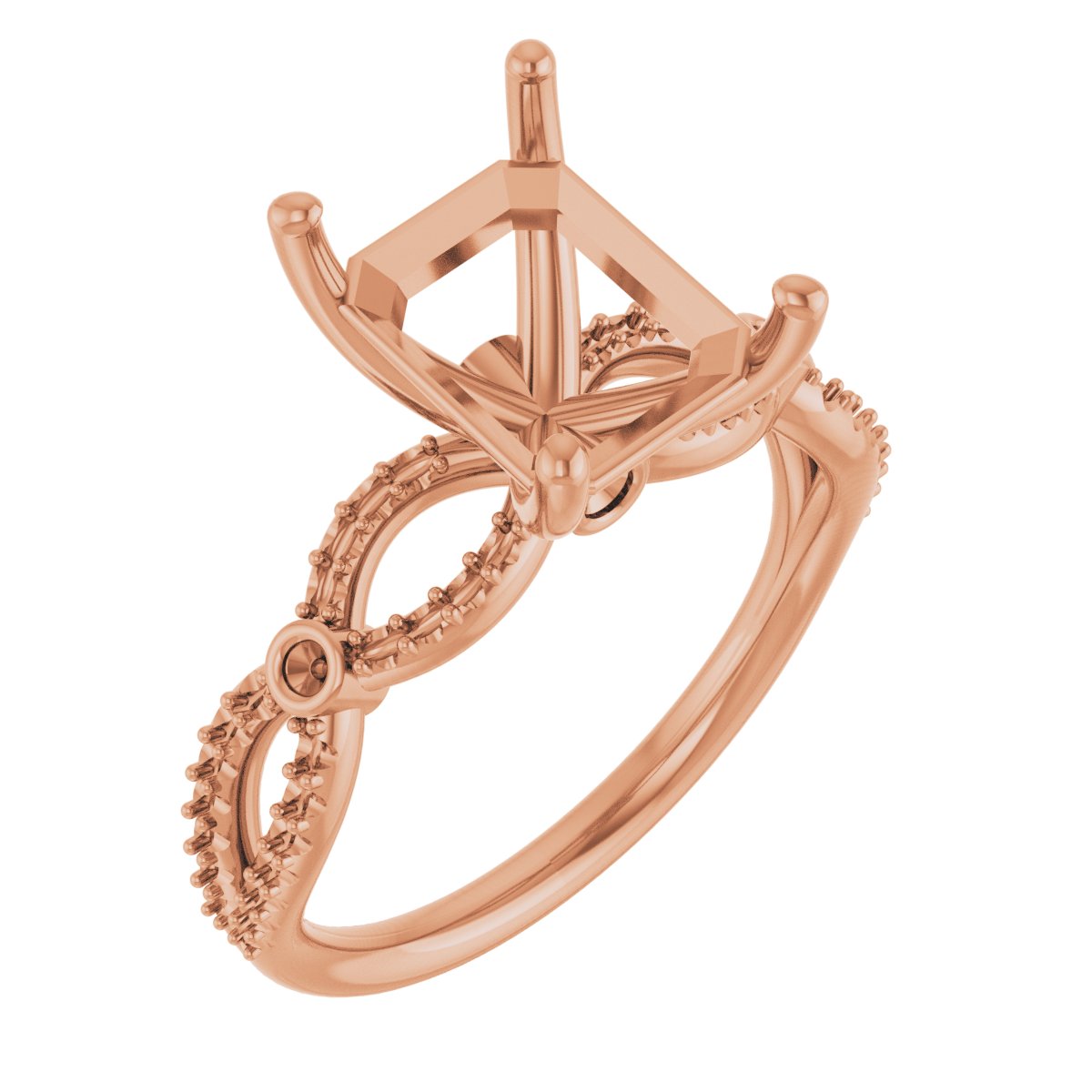 Accented Infinity-Inspired Engagement Ring
