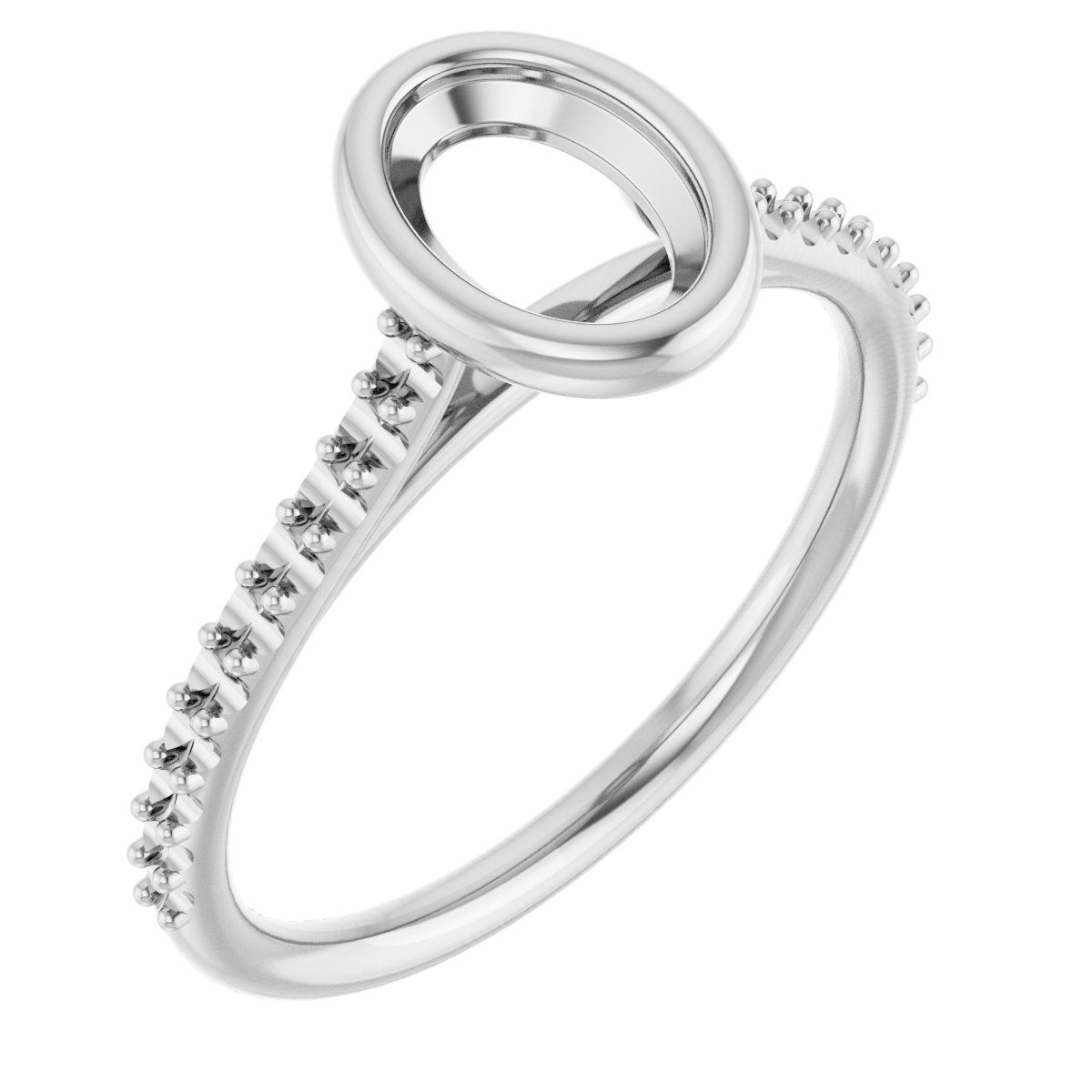 Bezel-Set Accented Engagement Ring