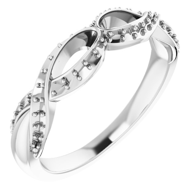 14K White 3/8 CTW Diamond Anniversary Band