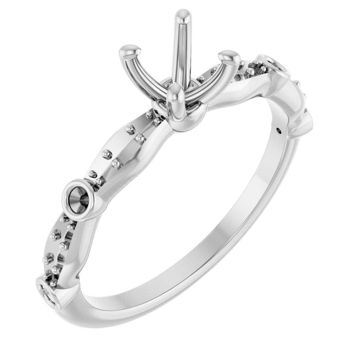 Accented Vintage-Inspired Engagement Ring