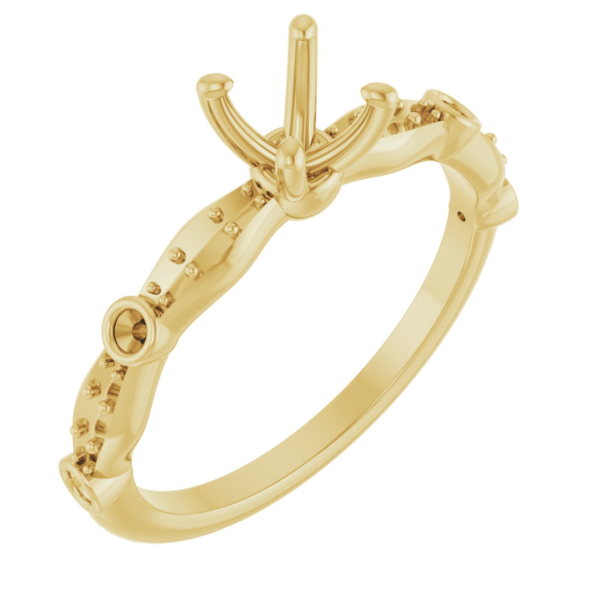 Accented Vintage-Inspired Engagement Ring