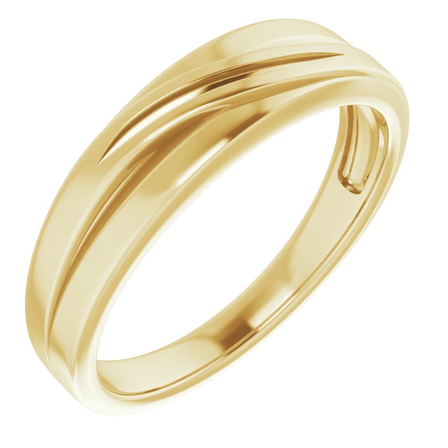 14K Yellow .03 CTW Natural Diamond Band