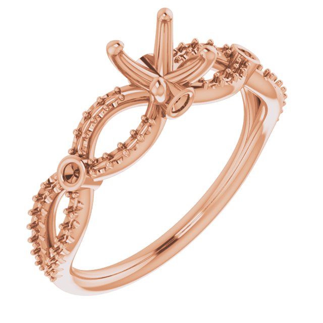 Accented Infinity-Inspired Engagement Ring
