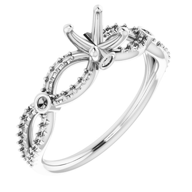 Accented Infinity-Inspired Engagement Ring