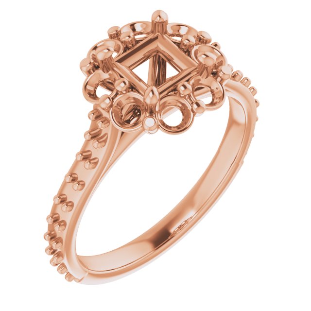 Halo-Style Floral Engagement Ring