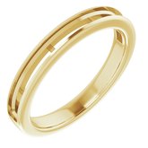 18K Yellow 4x2 mm Straight Baguette Ring Mounting