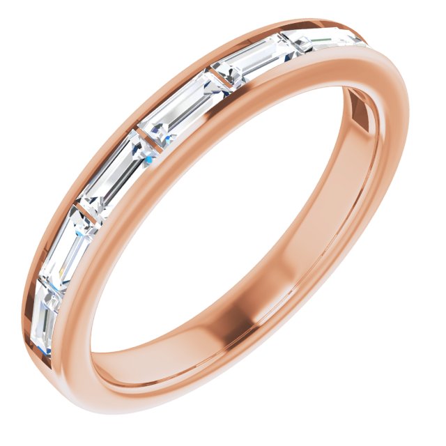 14K Rose White Sapphire Ring