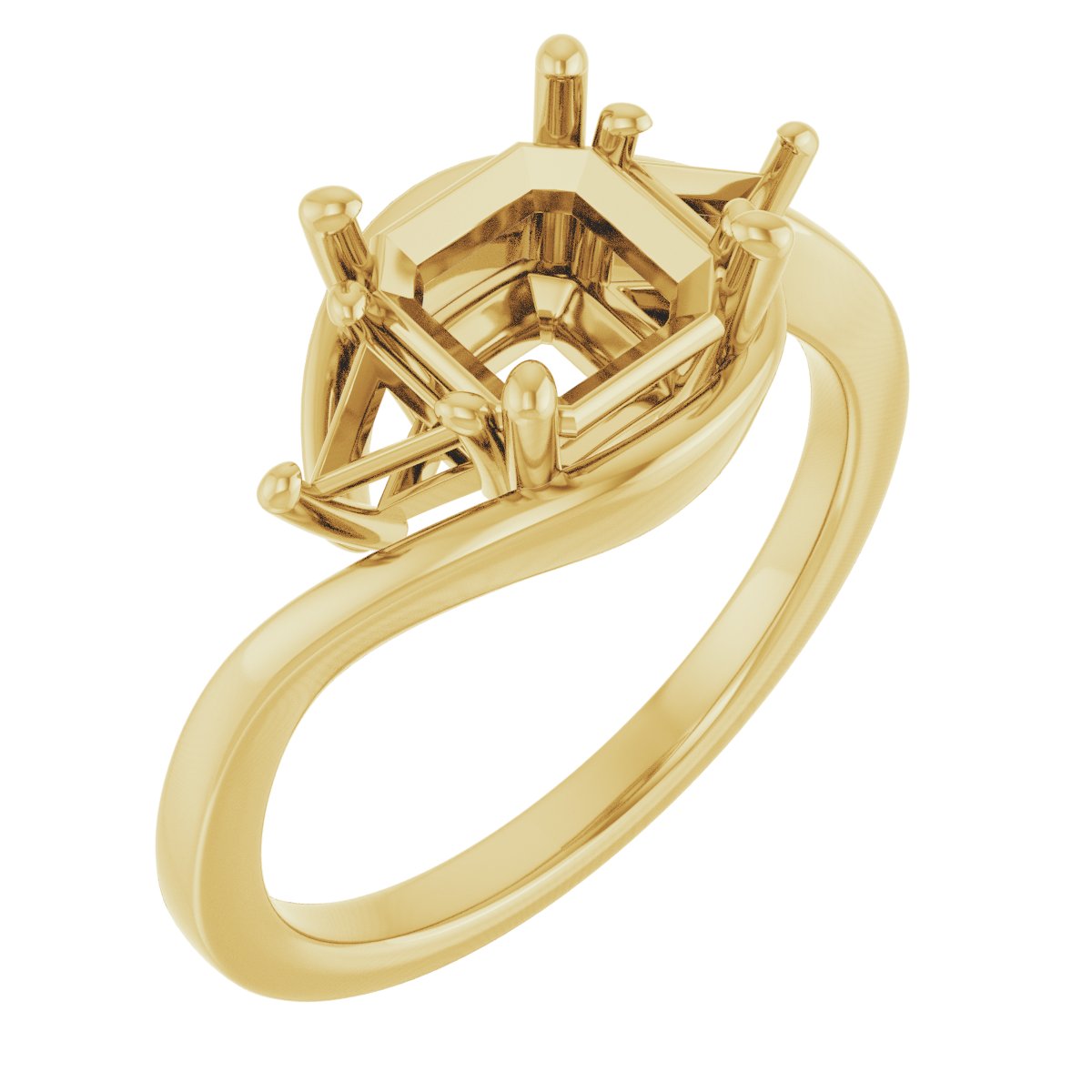 Three-Stone Bypass Engagement Ring