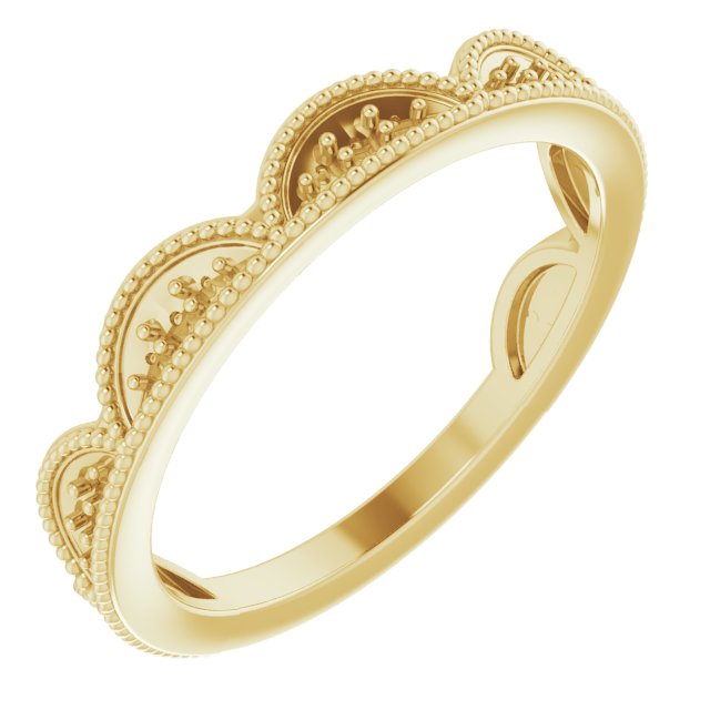 14K Yellow 1/8 CTW Diamond Stackable Ring